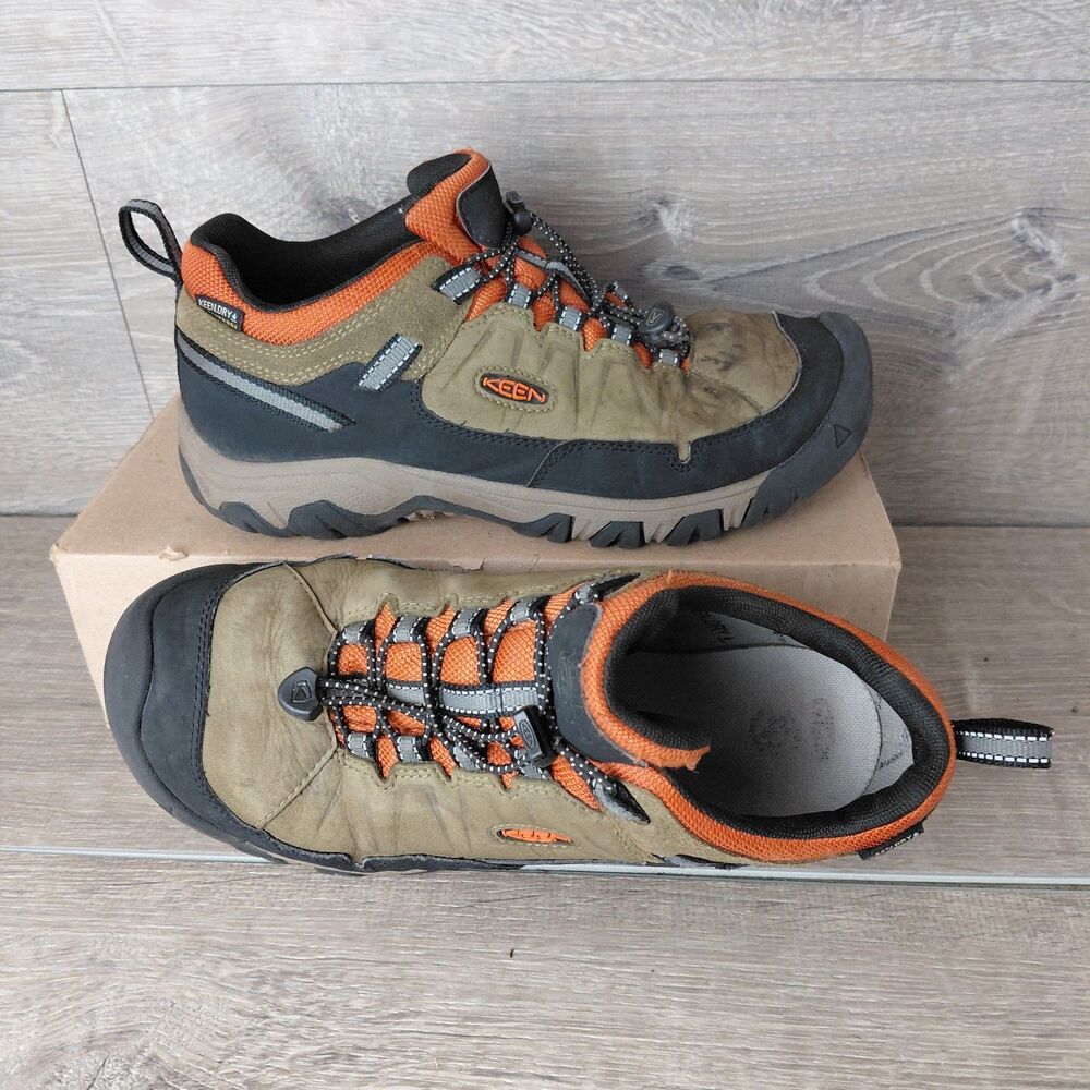 Keen Targhee III Waterproof Low Top Hiking Shoes Women 8 Youth 6 Brown Leather